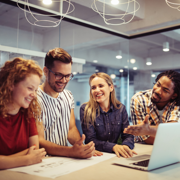 employees smiling after becoming compliant with OJHR
